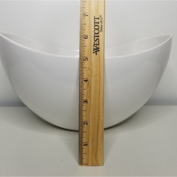 B. Smith With Style White Melamine 4 Quart Large Oval Serving Bowl - Picture 6 of 8